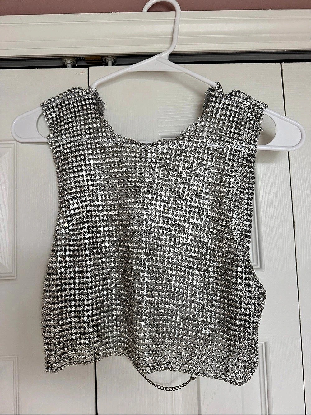 12th Tribe She'Small a Gem Silver Rhinestone Tank Small - Picture 3 of 9